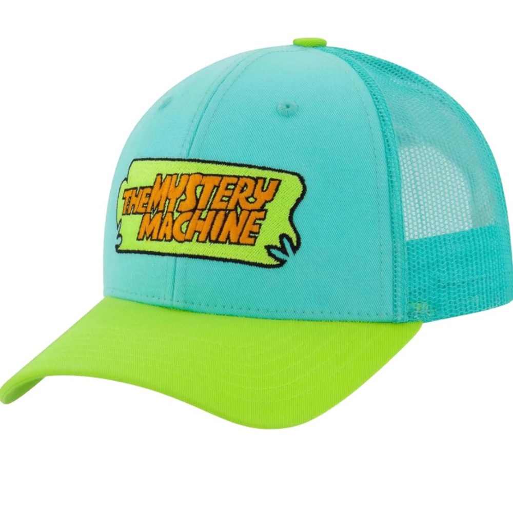Scooby Doo Mystery Machine Trucker Hat adult OS & men’s cosplay hoodie small.